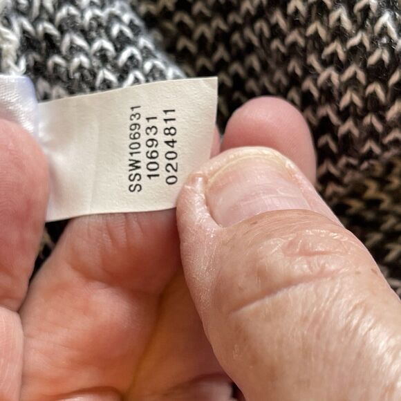 J Jill Pure Sweater Womens Small Black White Ombre Knit Tunic Mock Neck Pullover - Picture 11 of 13